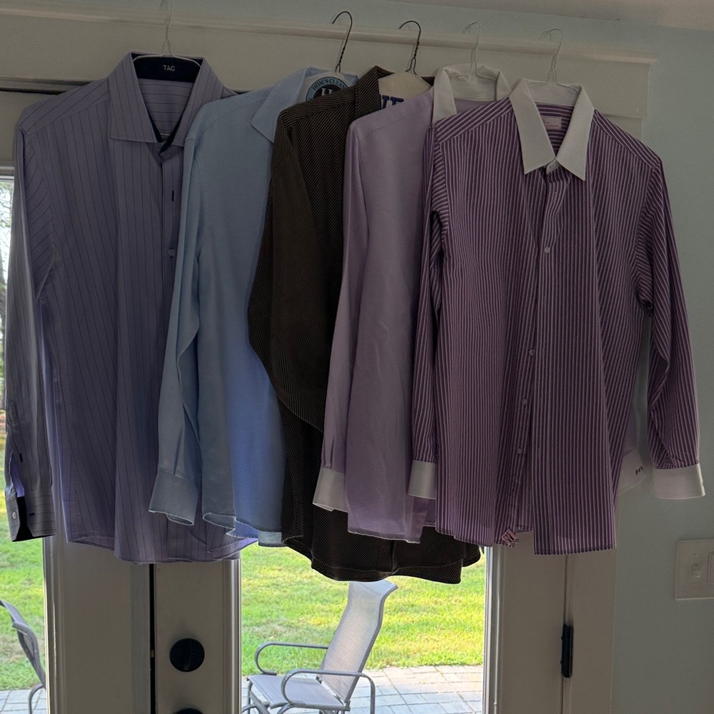 Tasso Elba Lavender and Light Blue Dress Shirts